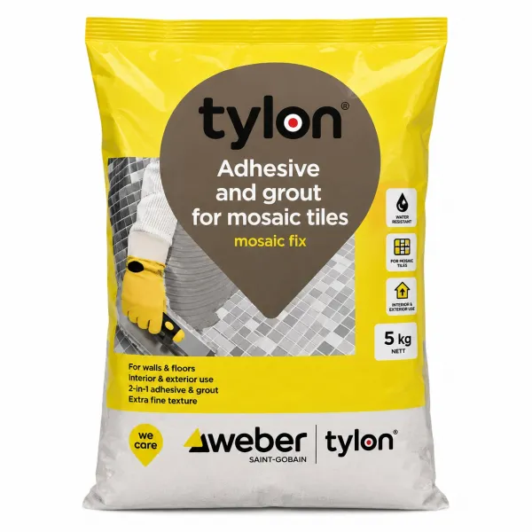 Argamassa Cola e Rejunte Weber Tylon Mosaic Fix Cinza 5 kg